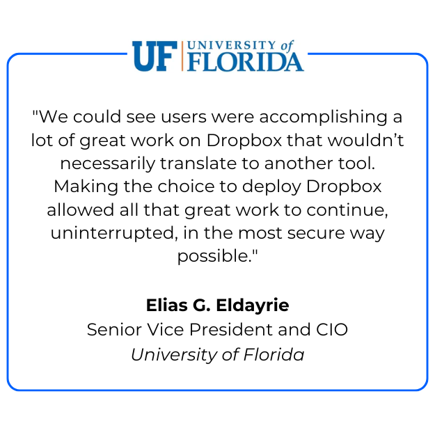 Dropbox's Customer: University of Florida
