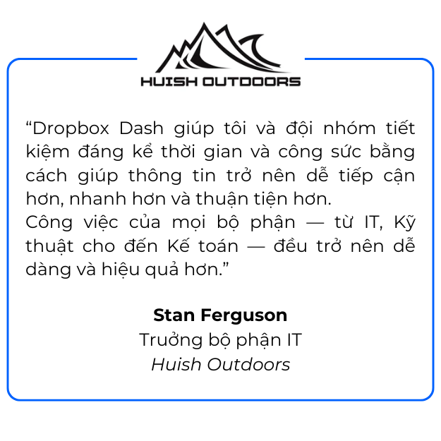 Dropbox's Customer: Huish Outdoors