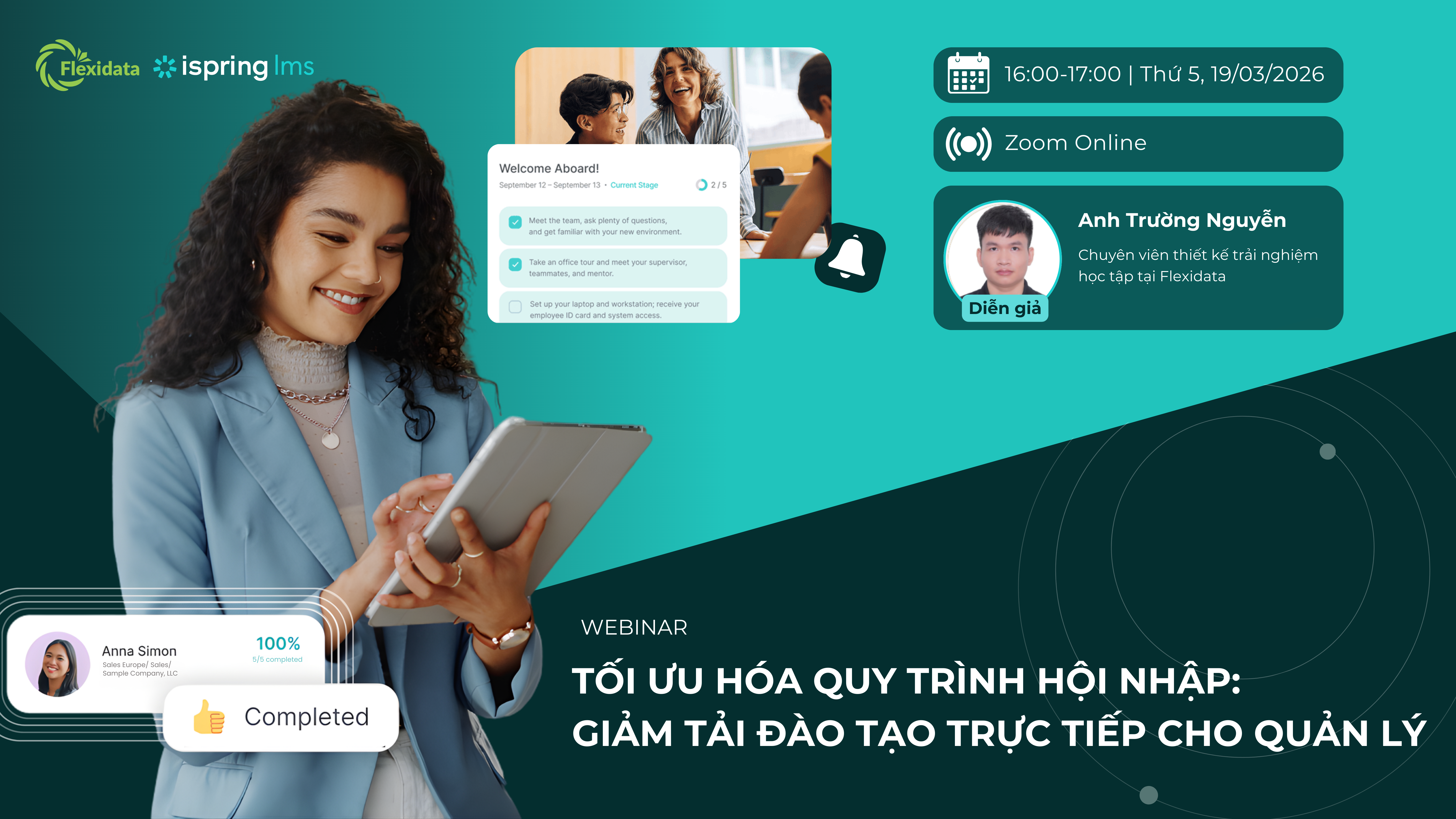 WEBINAR TỐI ƯU HÓA QUY TRÌNH HỘI NHẬP: GIẢM TẢI ĐÀO TẠO TRỰC TIẾP CHO QUẢN LÝ
