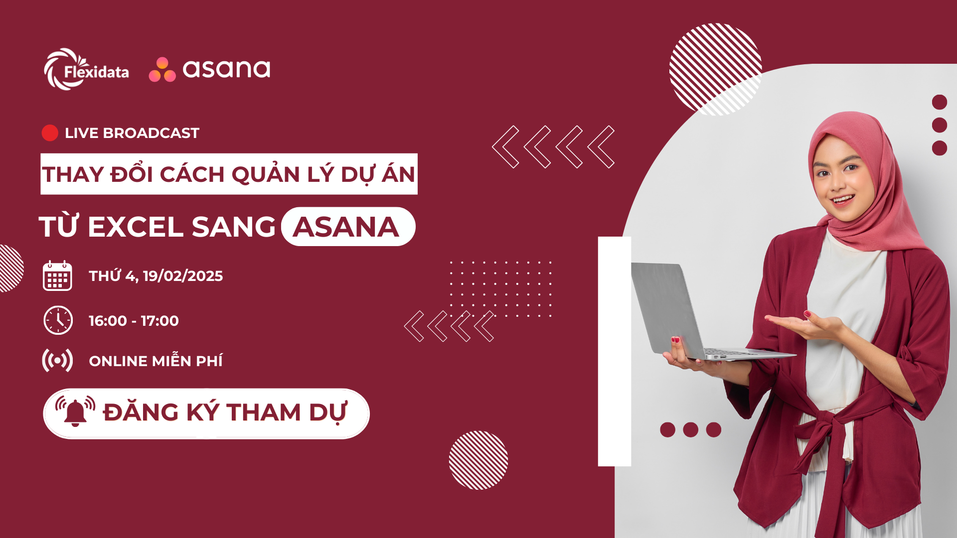 LIVE BROADCAST THAY ĐỔI CÁCH QUẢN LÝ DỰ ÁN: TỪ EXCEL SANG ASANA