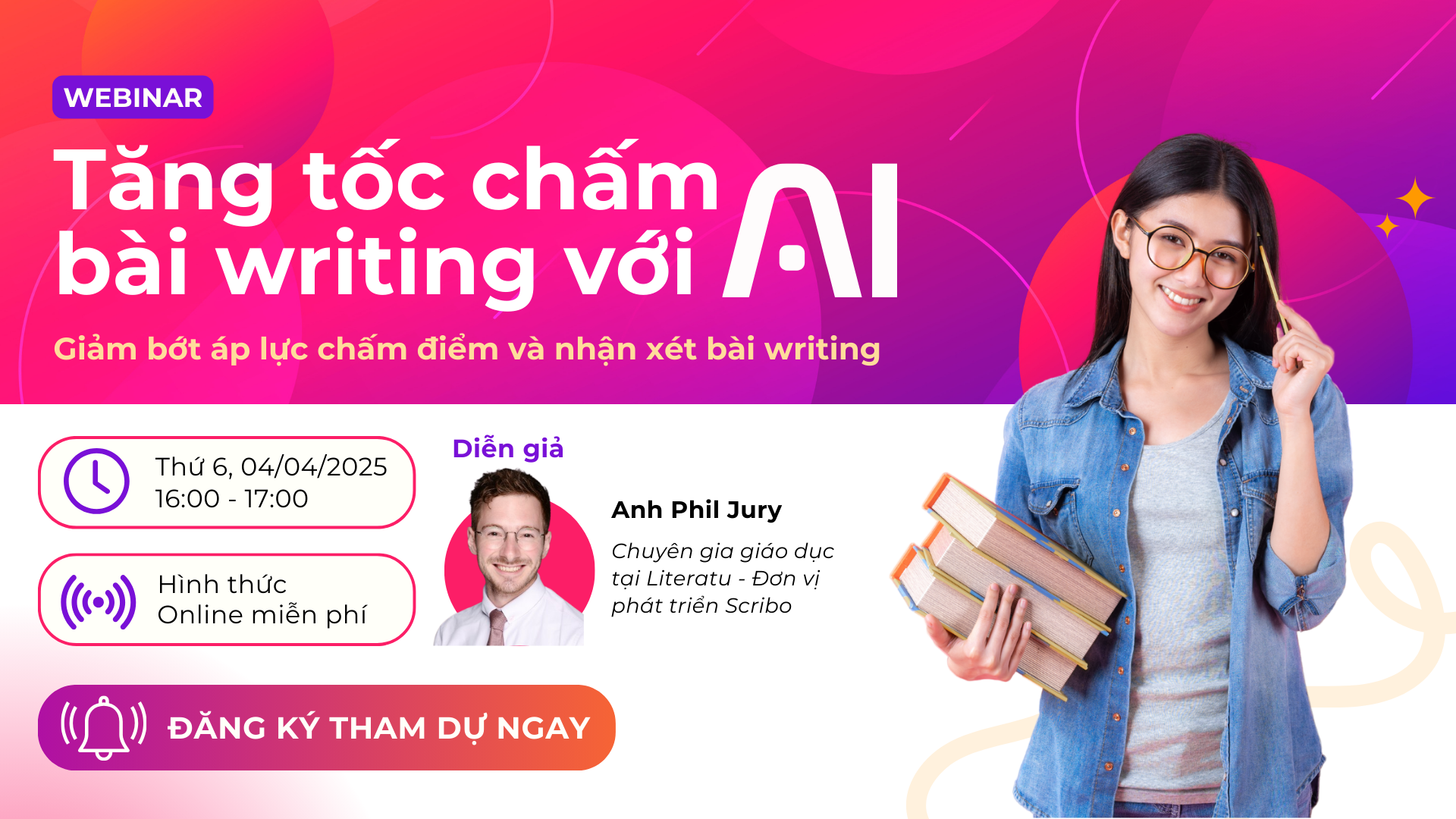 WEBINAR TĂNG TỐC CHẤM BÀI WRITING VỚI AI